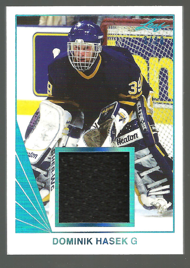 2017-18 Leaf '90 Memorabilia Blue #BM11 Dominik Hasek 3/10 (image for) 2017-18 Leaf '90 Memorabilia Blue #BM11 Dominik Hasek 3/10
